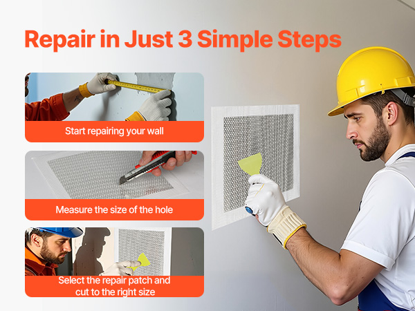 16PCS Drywall Repair Kit 4/6/8-inch Self-Adhesive Dry Wall Repair Patch ...
