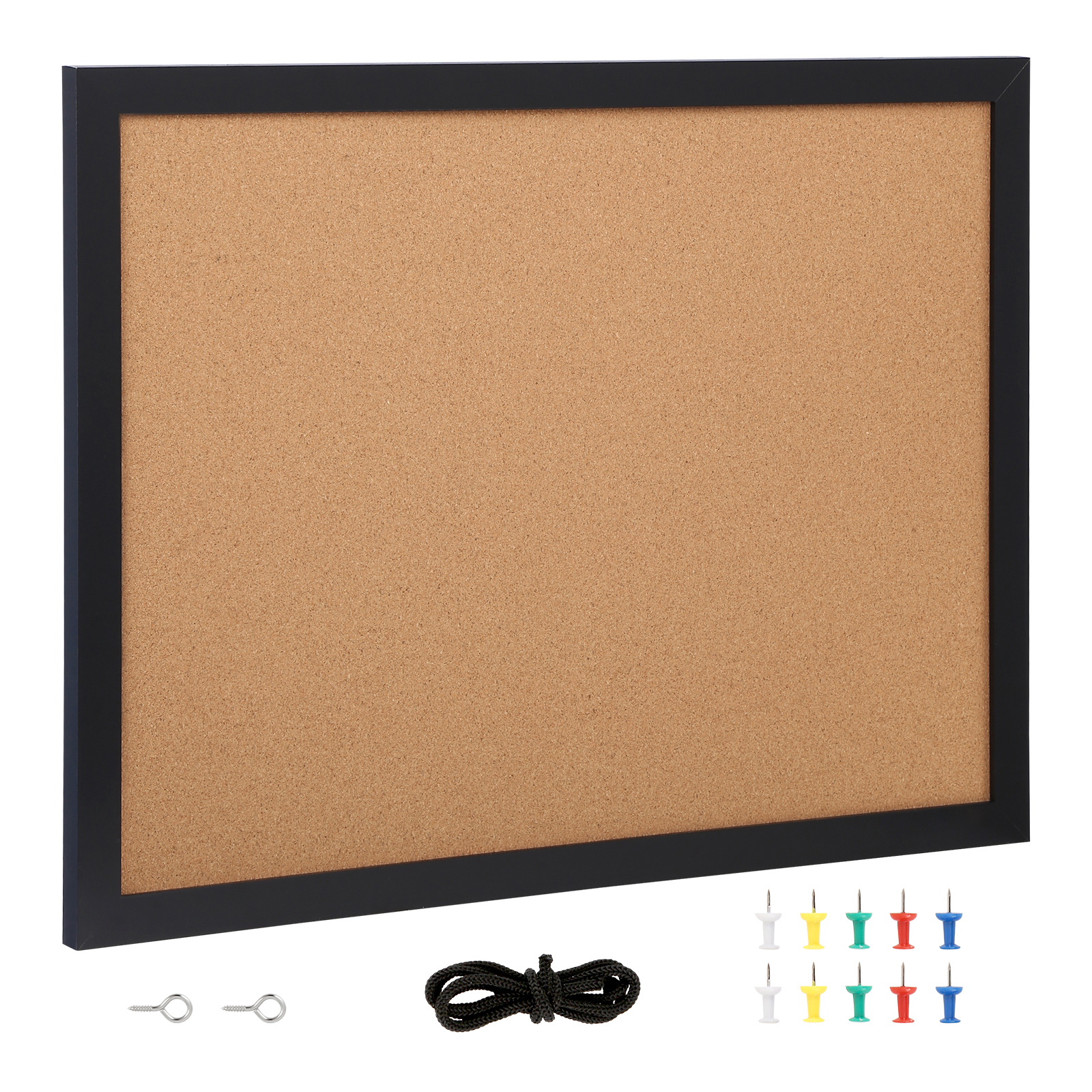 VEVOR Cork Board Bulletin Board 24x18 / 36x24 in MDF Sticker Frame Wall Mounted - Picture 14 of 26