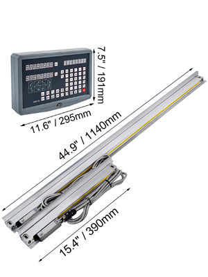 thumbnail image 2 of 2 Axis Digital Readout Dro Kit 250mm 1000mm Linear Glass Scales 2 of 11