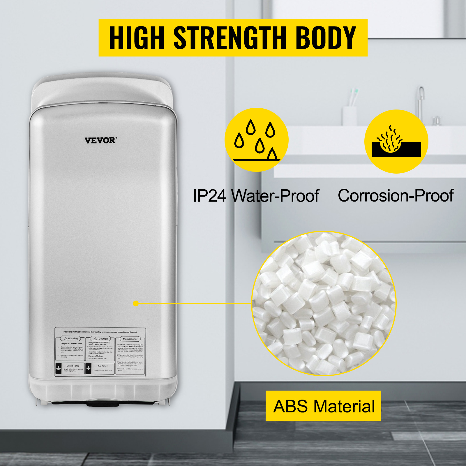 Sterilizzatore Uveezy Mumisuto Con Sterilizzatore A Raggi UV, Portaspazzolino Elettrico UV, Porta Spazzolini Da Muro, Con 7 Slot Per Spazzolino, Ricaricabile USB 2000mAh, Per Casa, Bagno, Doccia (Bianco Porta Spazzolino