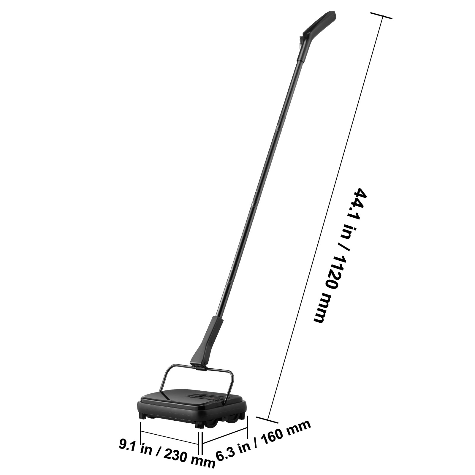 Carpet Floor Sweeper Manual 6.7/7.87 inch Width Sweeping Paths Non Electric