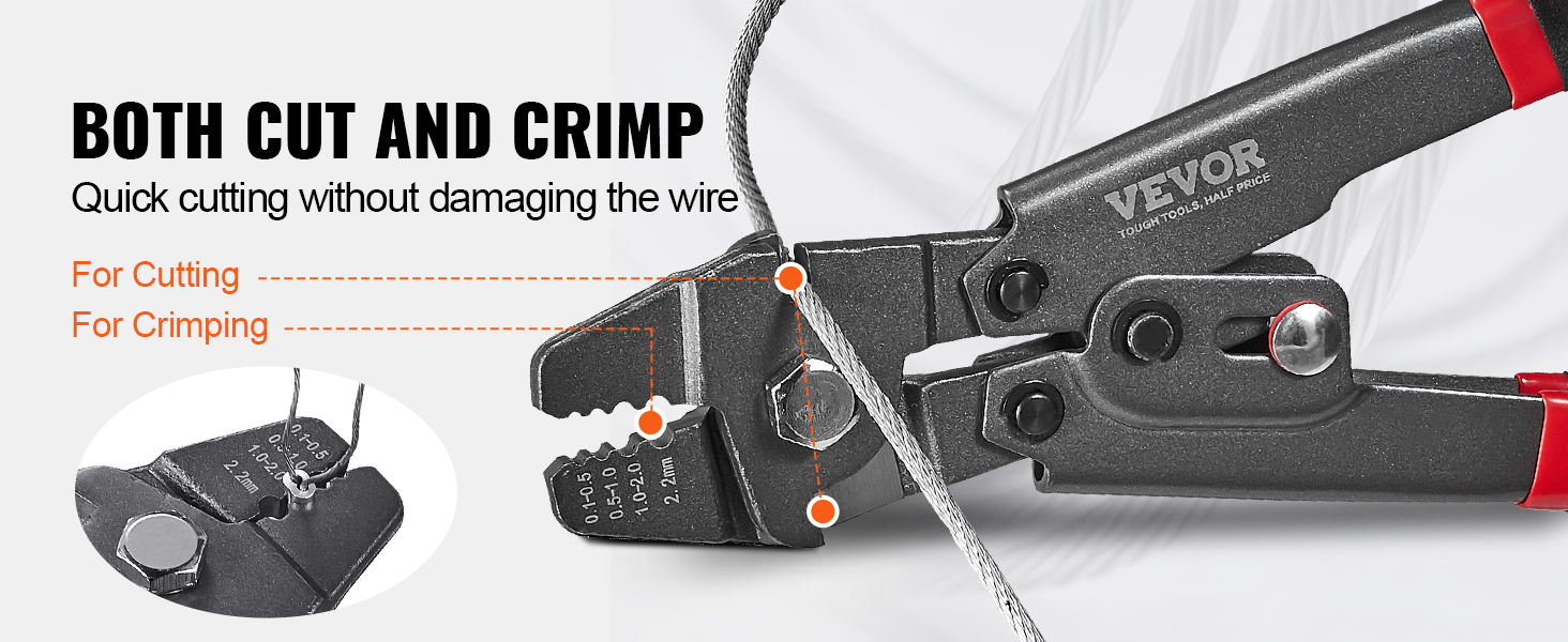 Wire Rope Crimper for Crimping Fishing Lines up to 2.2mm Crimping