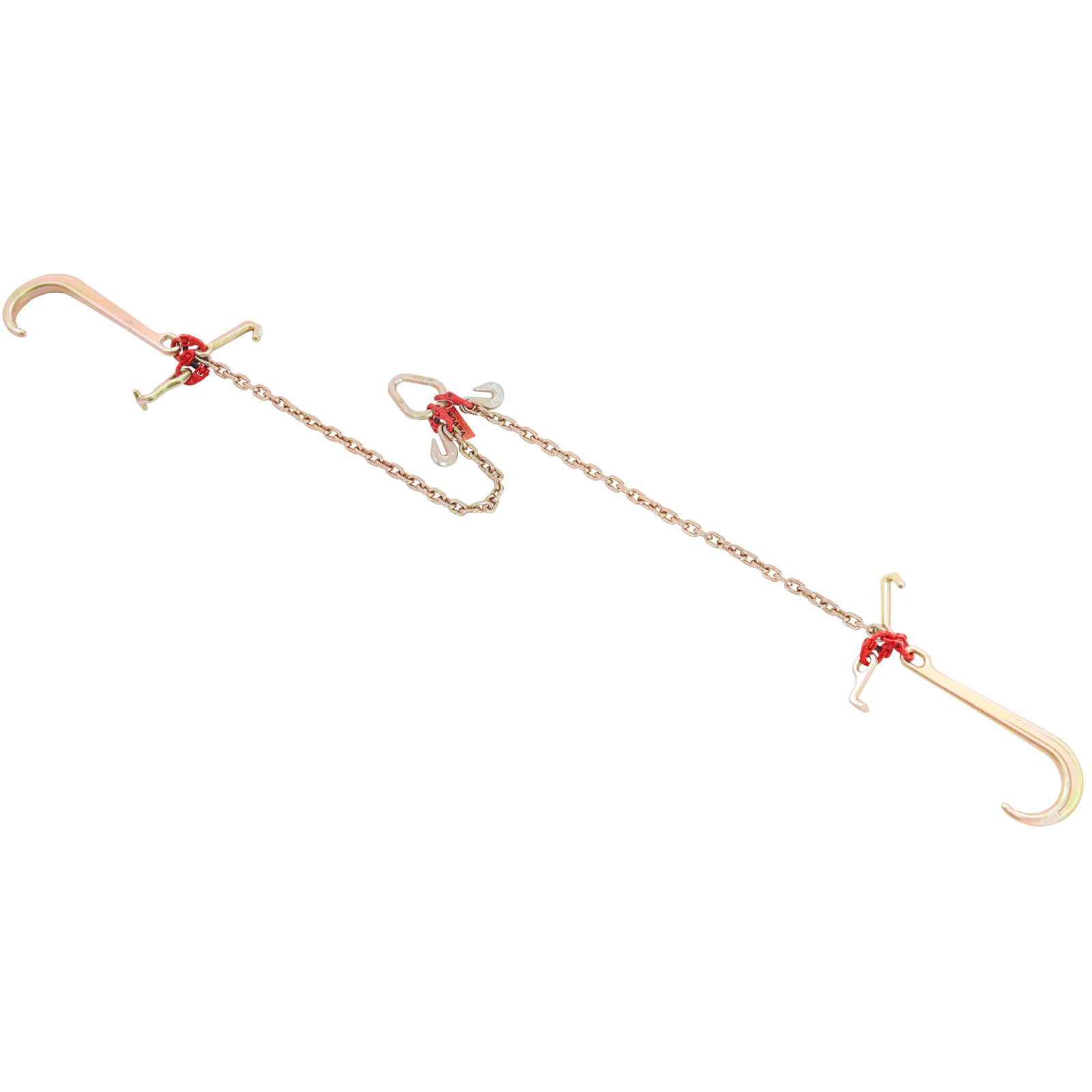 VEVOR Tow Chain J Hook 5/16"×2'/3'/10' V-Chain Bridle w/ 15" Large R T J Hooks - Picture 50 of 50