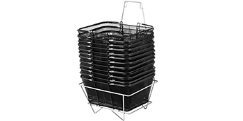 Shopping basket,44 lbs/20 kg Capacity,Steel  