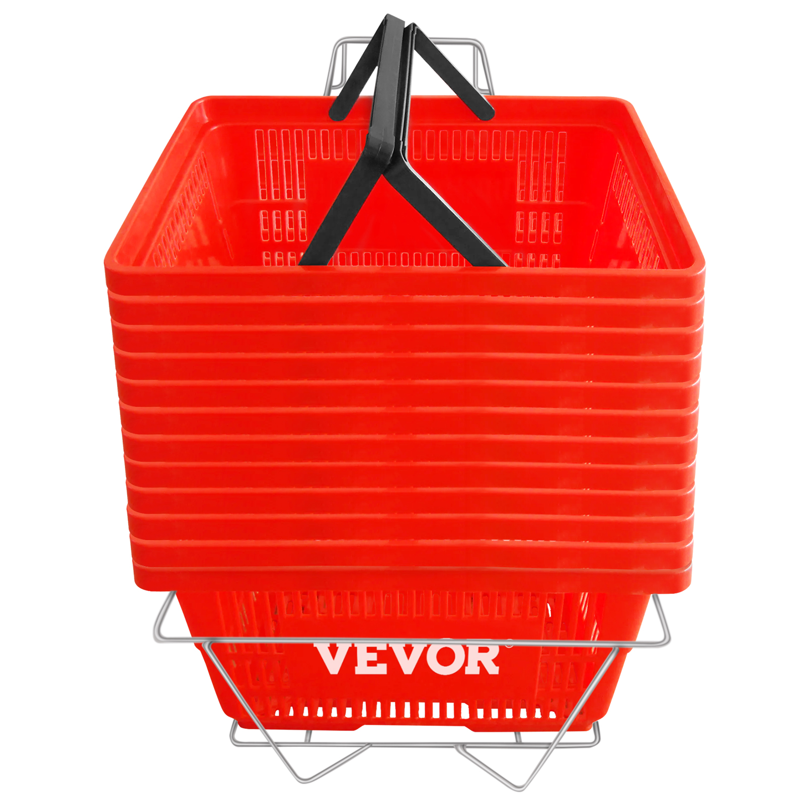 Shopping basket,75 lbs/34 kg Capacity,Red