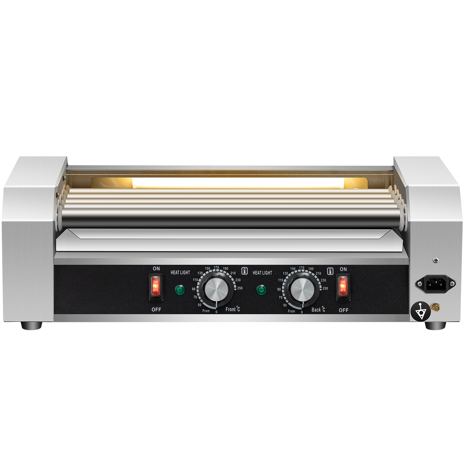 Uimoso Electric Hot Dog 5/7/11 Roller Grill Cooker Machine Backsplash & Shelf - Picture 34 of 72