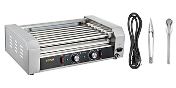 Hot Dog Machine, 7 Rollers, Stainless Steel