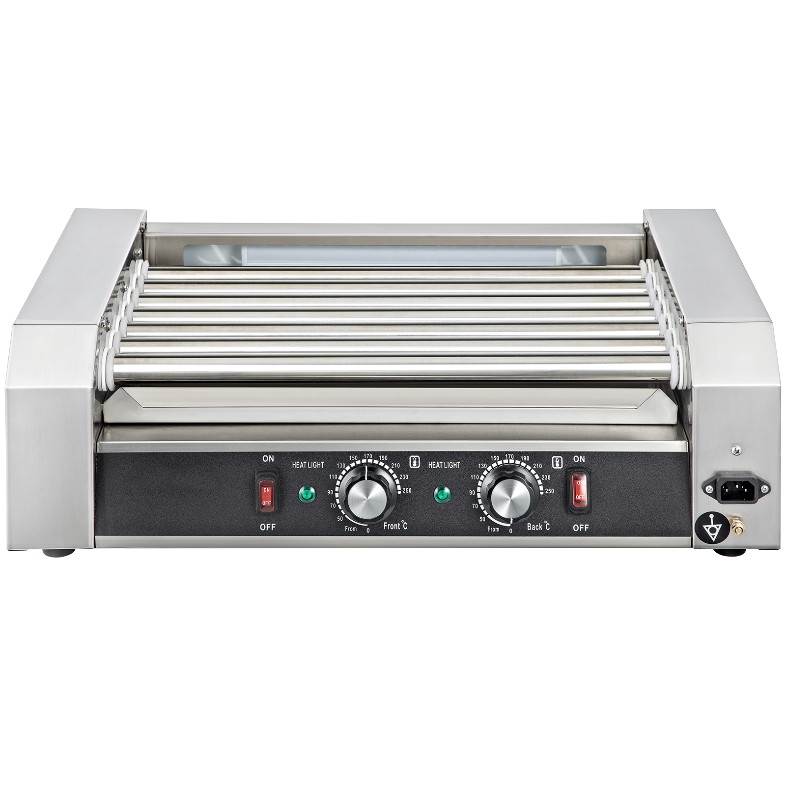 Uimoso Electric Hot Dog 5/7/11 Roller Grill Cooker Machine Backsplash & Shelf - Picture 22 of 72