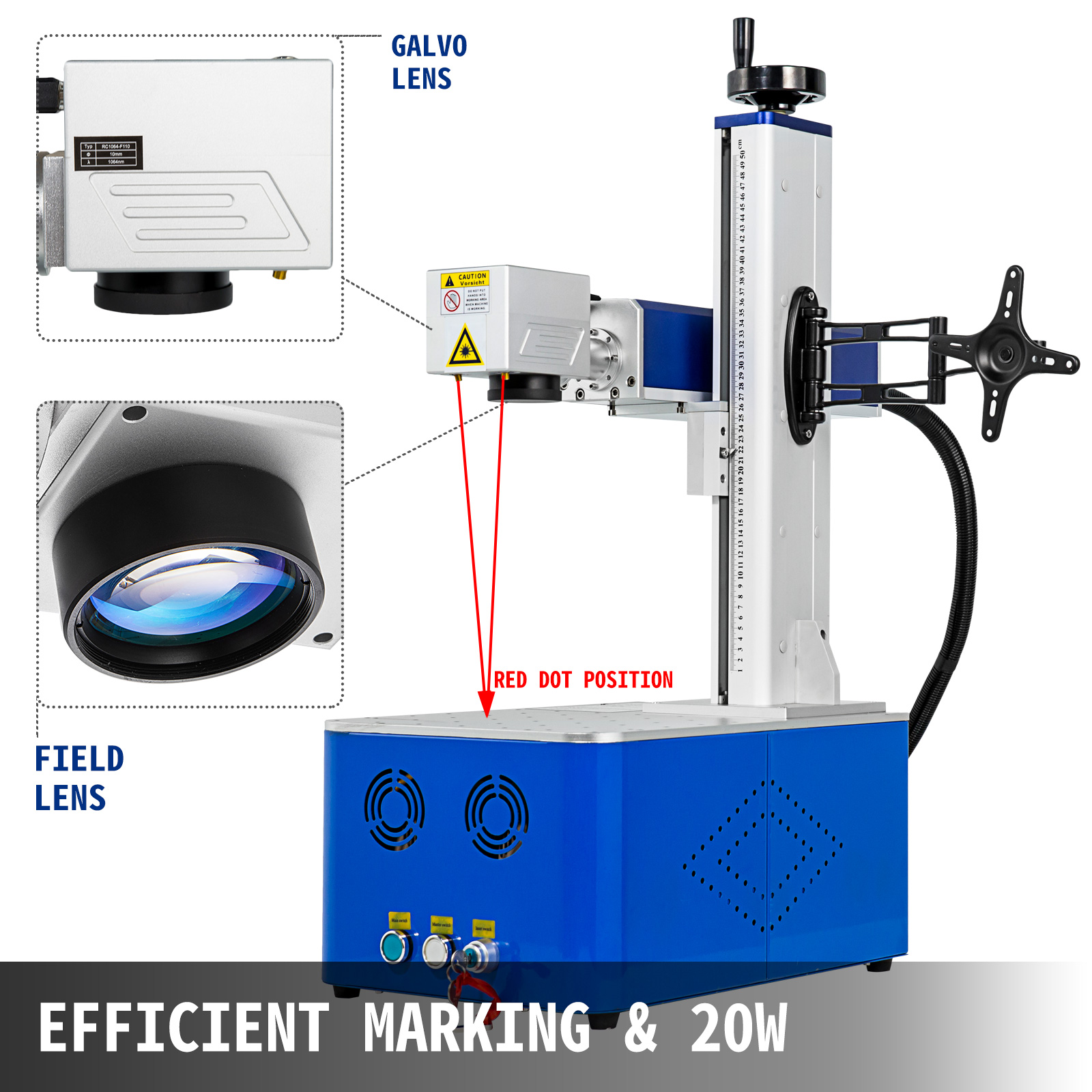 máquina de la marca del grabado del laser de la fibra del no metal