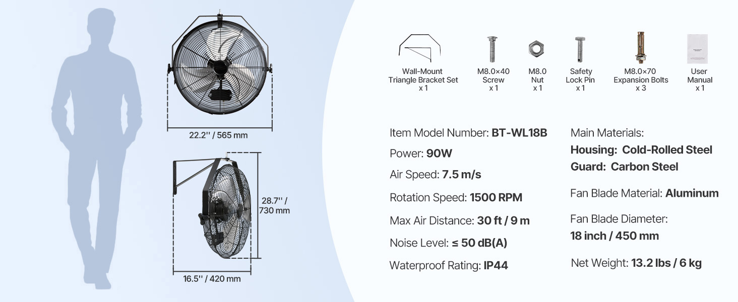 Wall Fan A100 1.11w