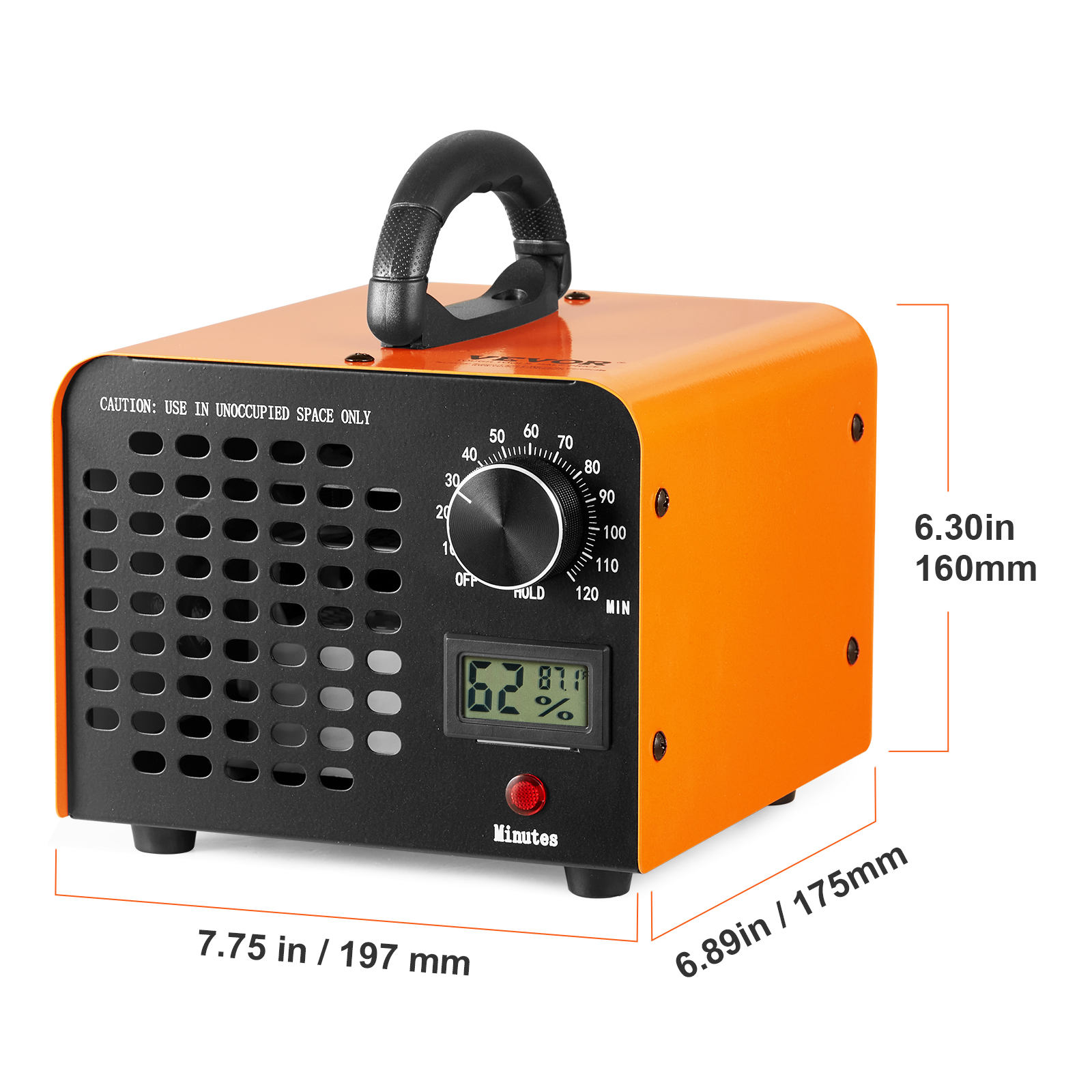 VEVOR GENERATORE DI Ozono Purificatore d'Aria 24000 mg/h con Timer da 0