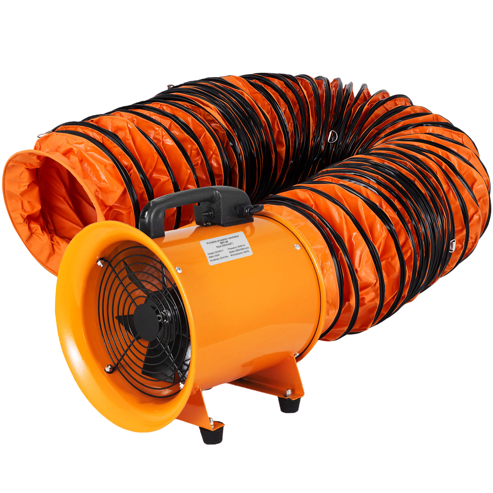 8'' Fan Blower Portable W/5m Duct Hose Exhaust Ventilator | VEVOR US