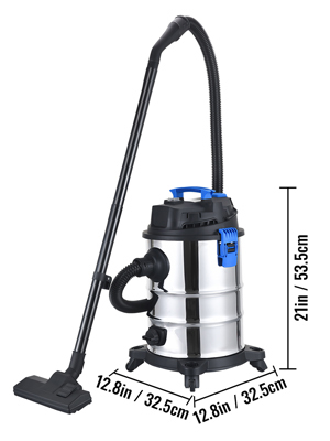 VEVOR Wet Dry Dust Extractor Vacuum Industrial Collector w/ HEPA Filter 6.5 Gal.
