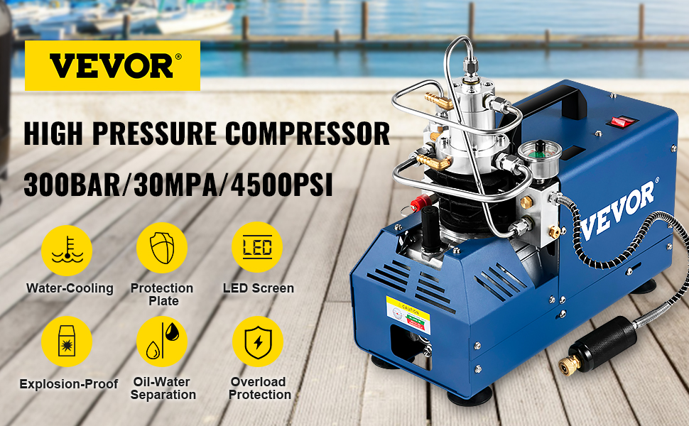 Automatisch Stoppen Kompressor Hochdruck Hochdruckluftpumpe Kompressorpumpe 