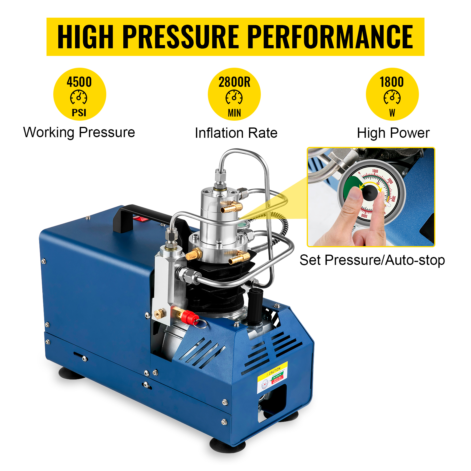 Upgraded 30mpa Air Compressor Pump PCP Electric 4500psi High Pressure 2 Stage 