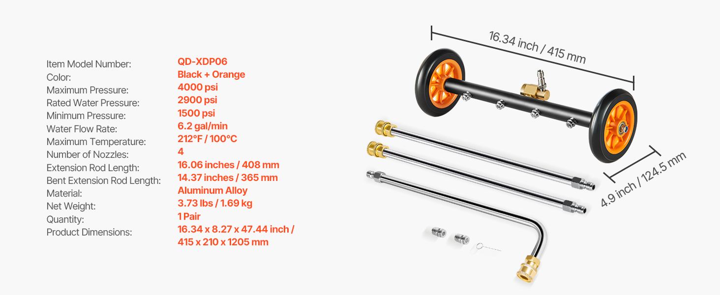 pressure washer surface cleaner a100 1.11 SucceBuy 16/24" Pressure Washer Undercarriage Cleaner Steel Surface Cleaner for Pressure Washer 4000 Max PSI for Driveway Mallzona