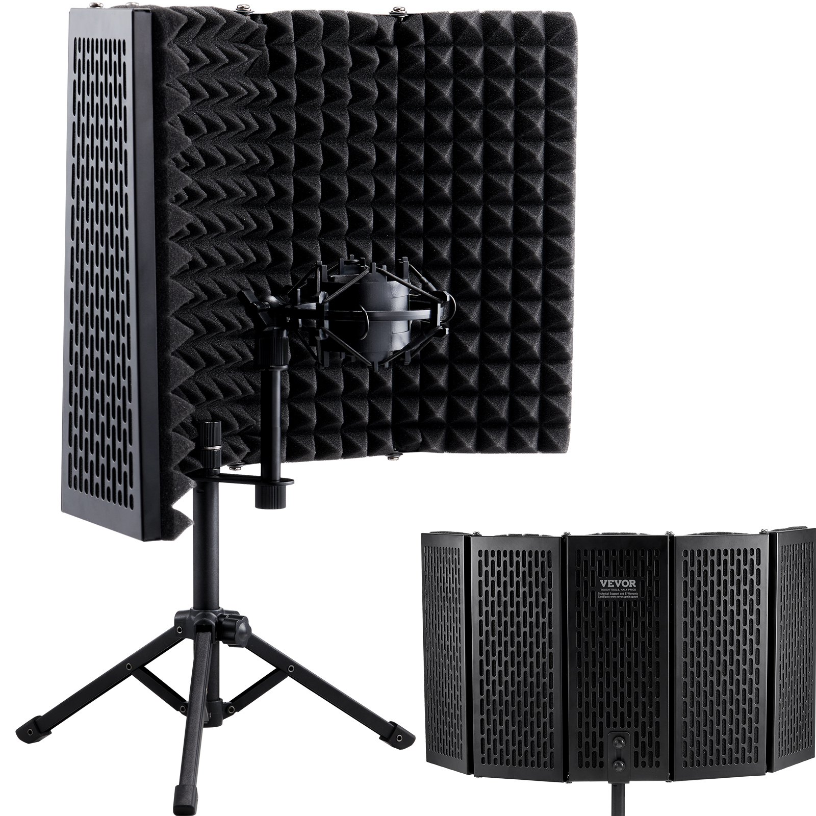 VEVOR Microphone Isolation Ball High-Density Foam with Dual-Layered Pop Filter - Picture 15 of 86