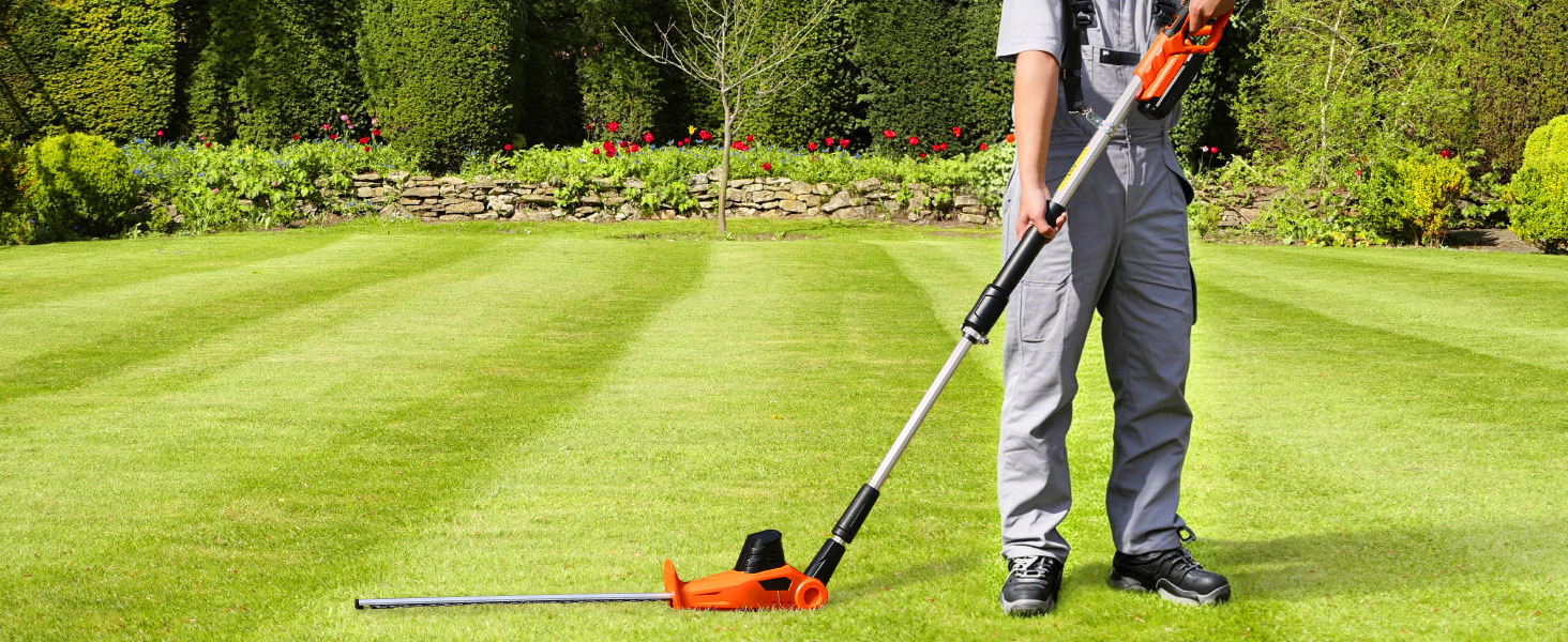 20V Cordless Electric Hedge Trimmer – 20-Inch Blade, Extendable Up To 8 Ft, Dual-Sided Teeth, 2Ah Battery