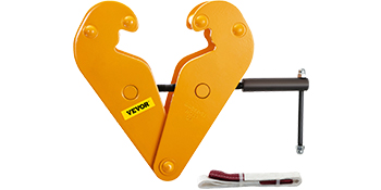 VEVOR 2200lbs/1ton Capacity Beam Clamp I Beam Lifting Clamp 3Inch-9Inch Opening Range Beam Clamps for Rigging Heavy Duty Steel Beam Clamp Tool Beam Hangers for Lifting Rigging Yellow