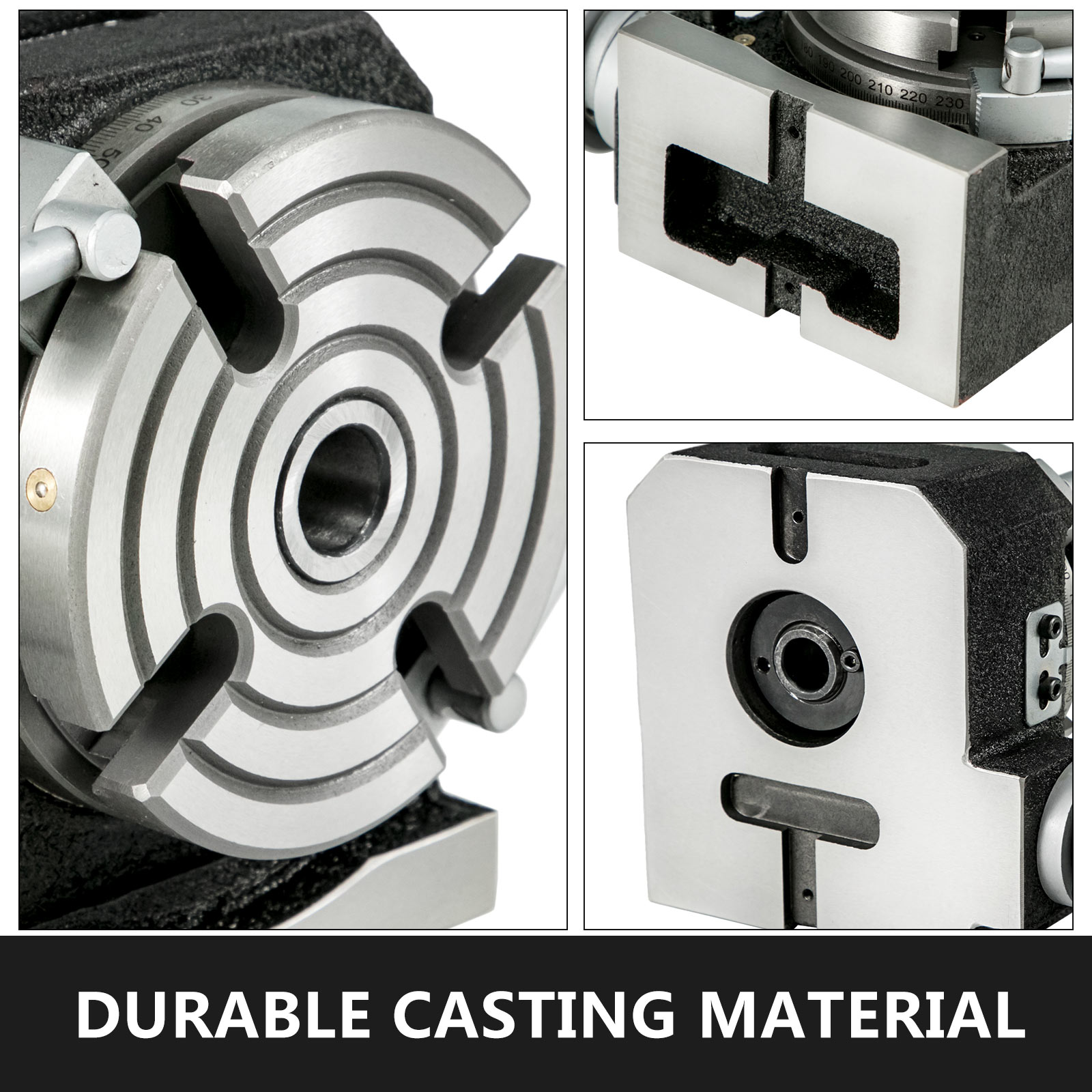 BLUEFOX 80mm Horizontal/Vertical Rotary Table – 4 Bolting Slots, 36:1 Ratio, Milling