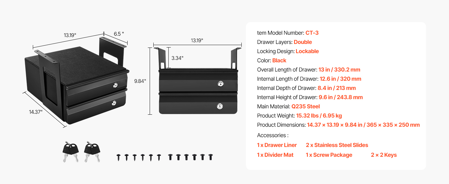 double layer drawer