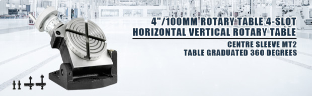 Ділильна головка VEVOR Поворотний стіл 100 мм Поворотний ділильний стіл Горизонтальний Вертикальний Ділильна головка Поворотна головка для фрезерування та свердління