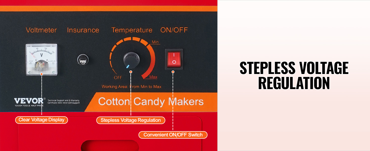 VEVO Cotton Candy Machine Commecial, 1000W Electic Floss
