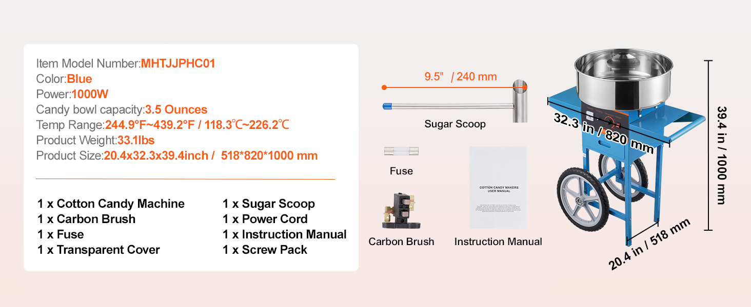 Cotton Candy Machine,Commercial,1000W