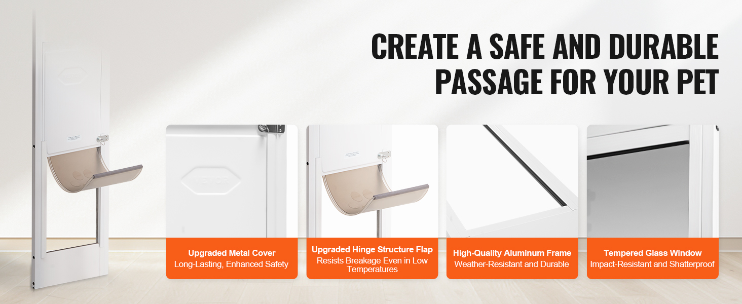 Porta Per Cani Scorrevoli VEVOR - In Vetro Temperato, Altezza Regolabile 1927-2049mm, Per Animali Piccoli - Foto 11