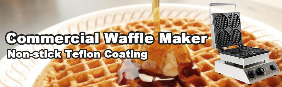 VEVOR Waffle Cone Heart-Shaped 25 PCS Waffle Makers 850W Silver