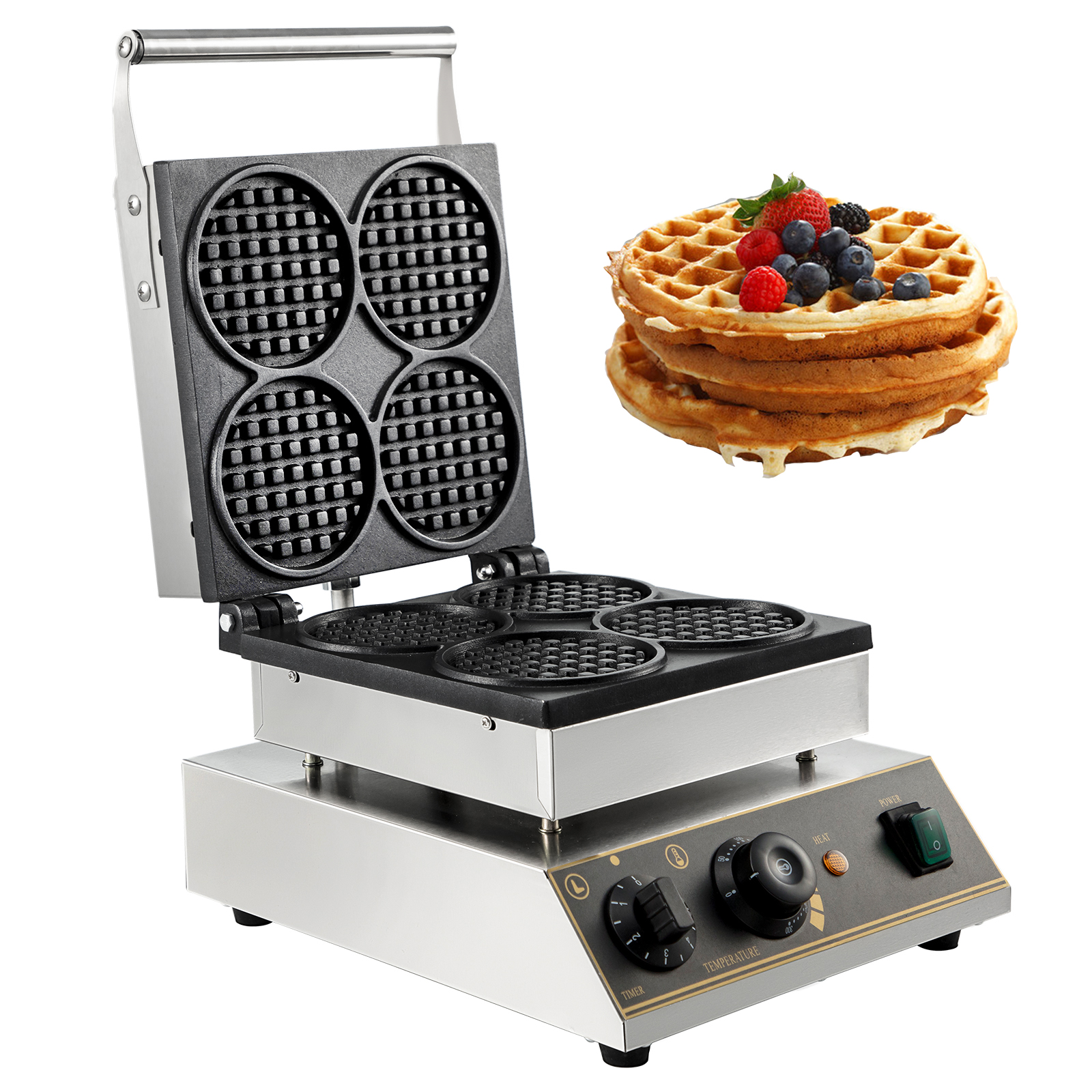 Mini Dutch Pancake Baker Waffle Cone 50 PCS 1700 W Commercial Electric  Waffle Maker Machine 1.8 in. for Restaurants