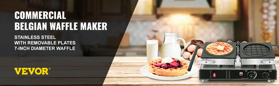  Waffle Maker With 7 Removable Plates, Automatic