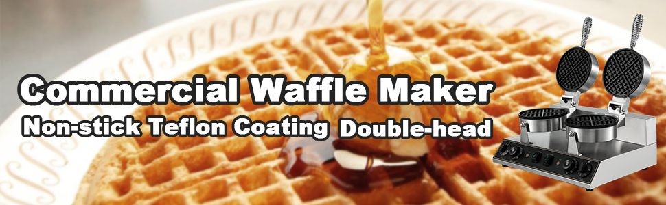 Vevor Maquina Waflera Waffles Gofres Industrial 10 Piezas