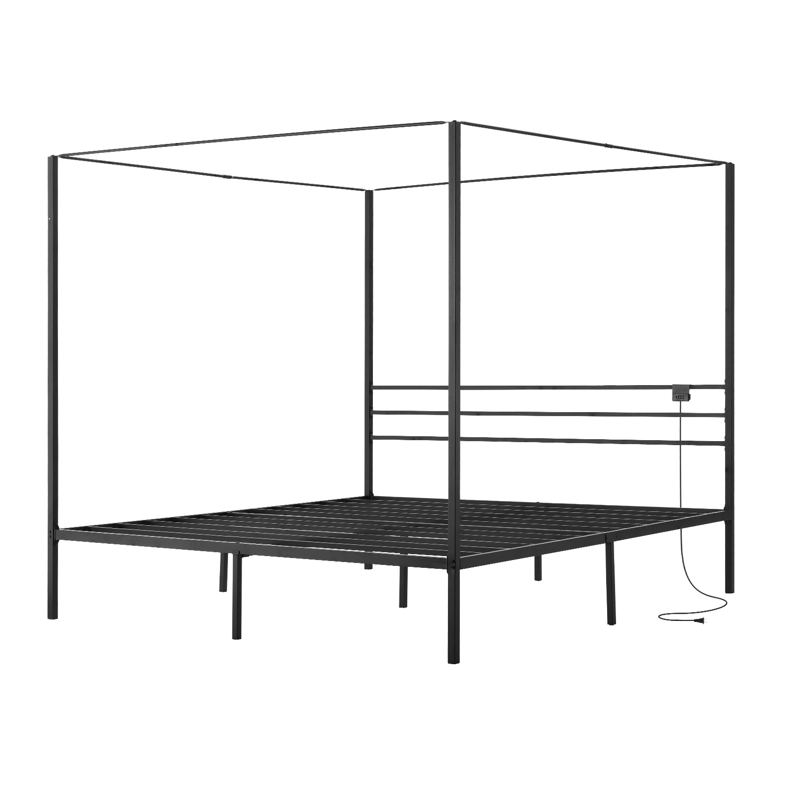 Uimoso Metal Canopy Bed Frame Full Twin Queen King Sizes with Decorative Posts