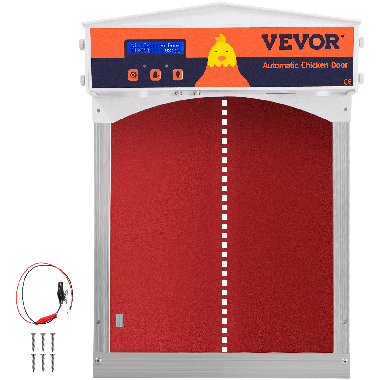 VEVOR VEVOR Kit de Abridor de Puerta de Gallinero 32 x 30cm Puerta  Automática para Gallinero con Temporizador de Abridor de Puerta de Gallinero  de Sensor