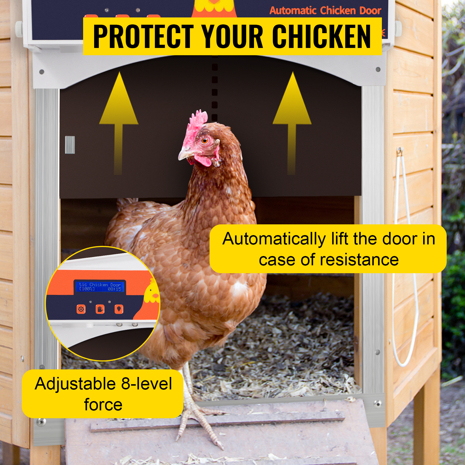 Mayorista de la puerta automática de Gallinero - China Light-Sensitive  pollo automático de la puerta de casa, de alta calidad y práctica de la puerta  de pollo