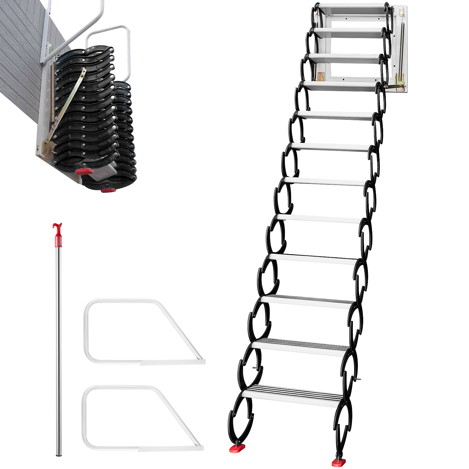 Cinta antideslizante para peldaños de escaleras de 6 x 30 pulgadas para  exteriores, paquete de 7 unidades, color negro.