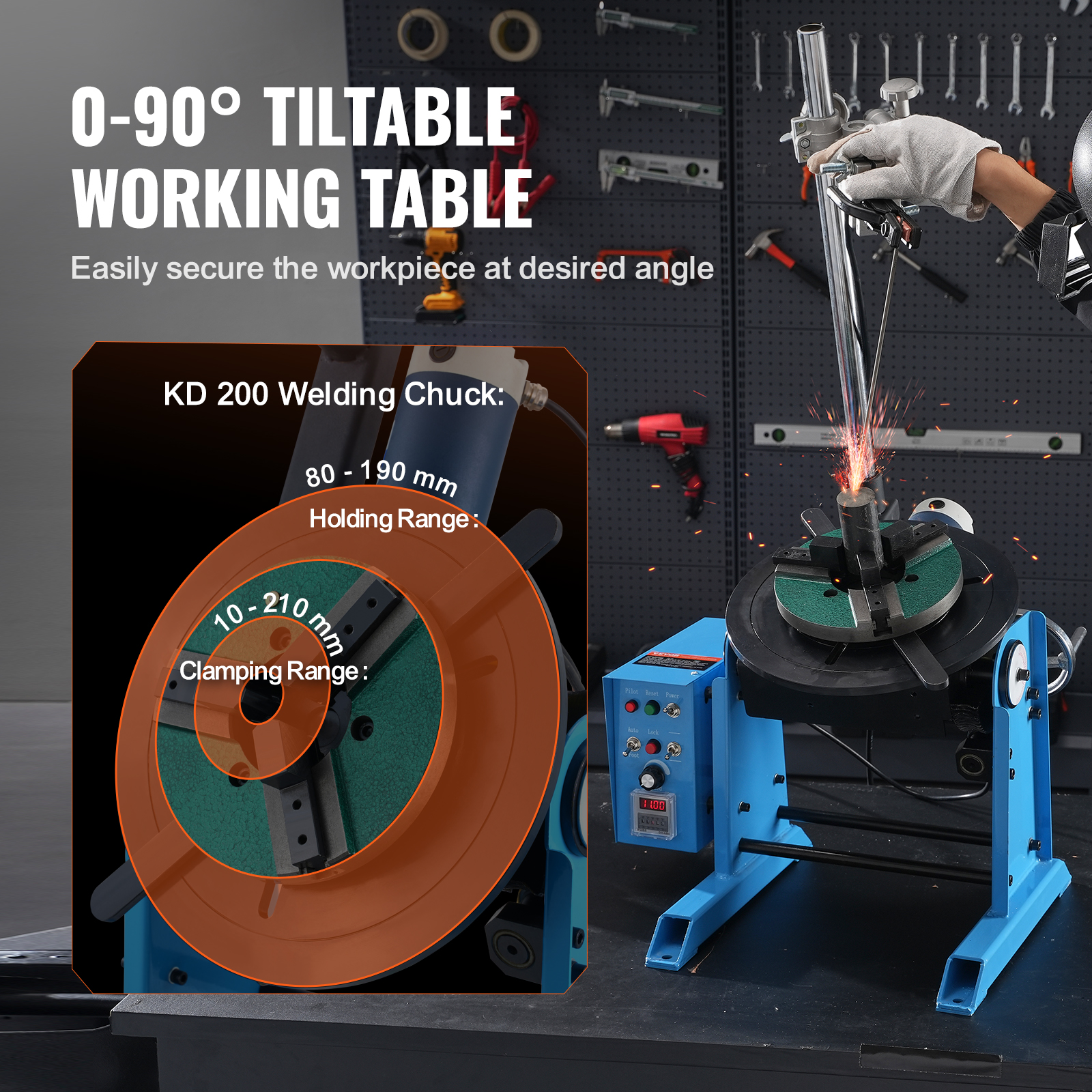 Uimoso 50/1000/30/10KG Rotary Welding Positioner Positioning Turntable Table - Produktbild 2