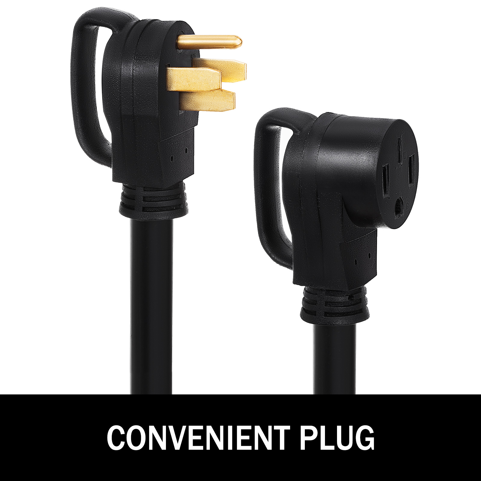 VEVOR 30Ft 50 Amp RV Extension Cord Durable Premium Power Cord RV 26.5mm Wire Diameter Extension Cord Copper Wire RV Cord Power Supply Cable for Trailer Motorhome Camper with Handles