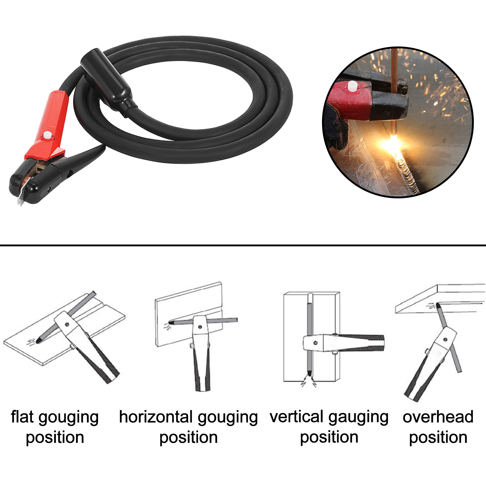 VEVOR HeavyDuty Portable Carbon Arc Air Gouging Torch Gun with 360°Rotatable Gripper Head 10