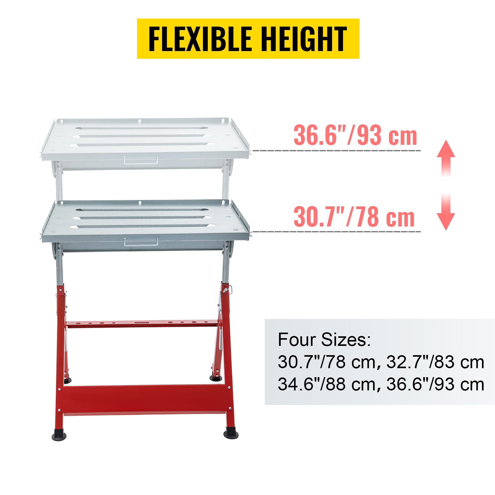 VEVOR Table de Soudure Réglable Table de Soudage Pliante Hauteur