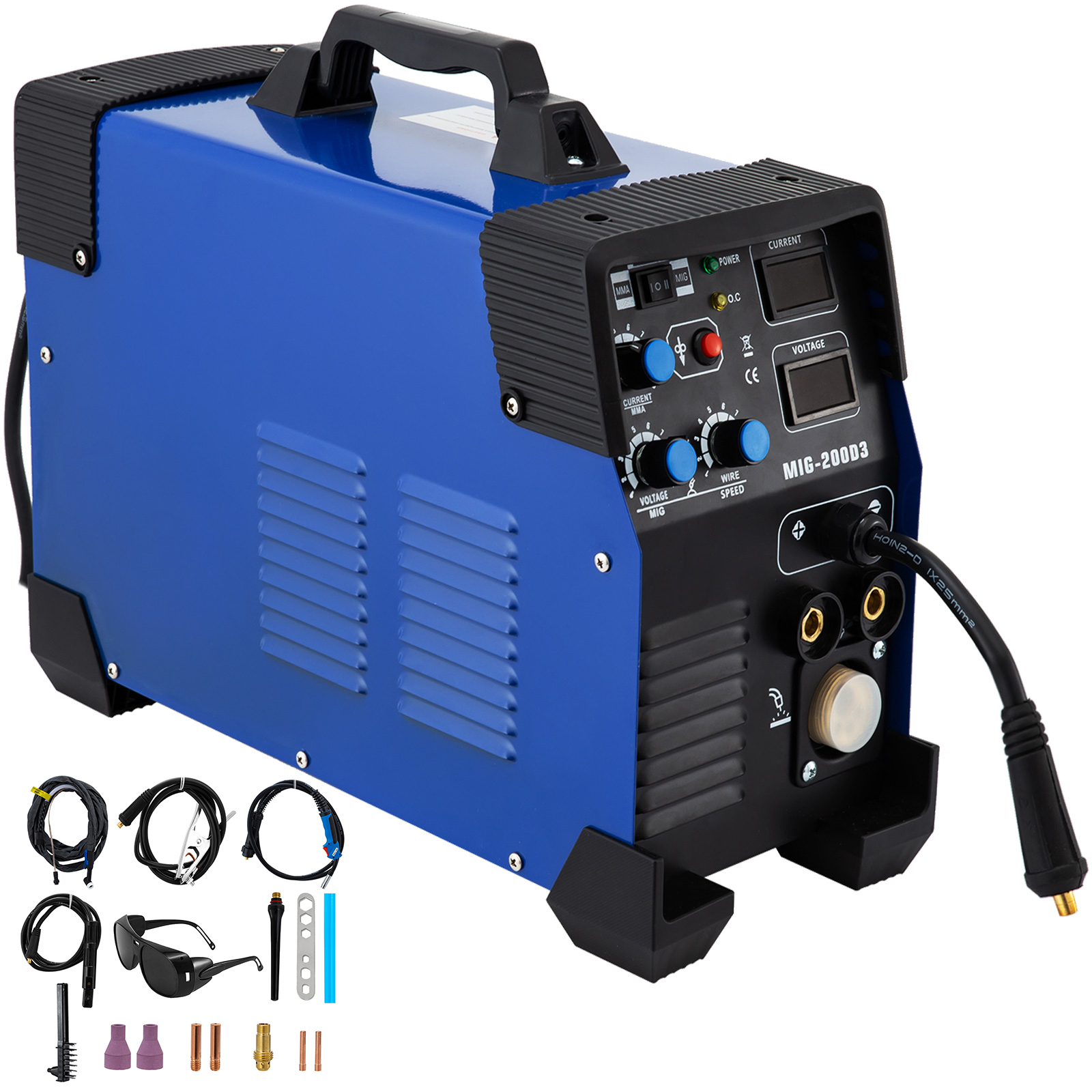 VEVOR MIG Welder Welding Machine MIG-200 MIG/TIG/MMA Stick 3-in-1 ...