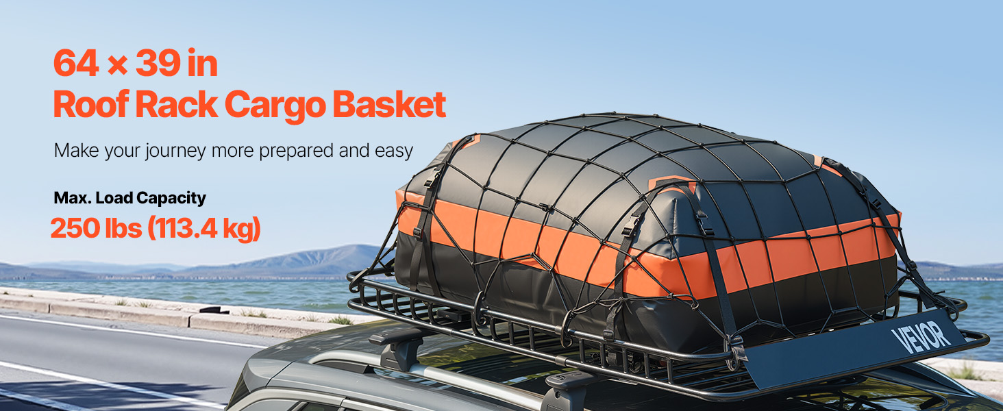 VEVOR Roof Rack Basket, 64 X 50 X In, Universal India