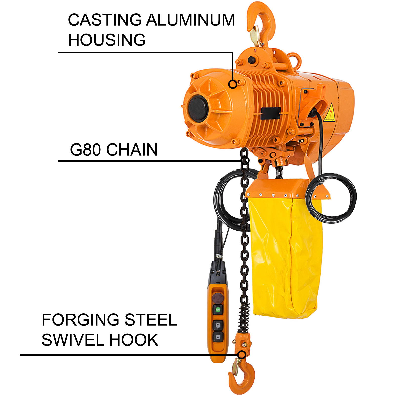 Vevor Electric Chain Hoist Single Phase Hoist Crane 2200lbs/1t 20ft