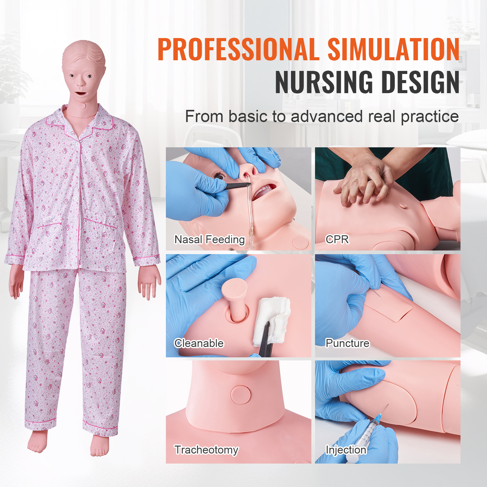 Male/Female Manikin Model Anatomical Nursing Training Patient Care Teach - Picture 5 of 38
