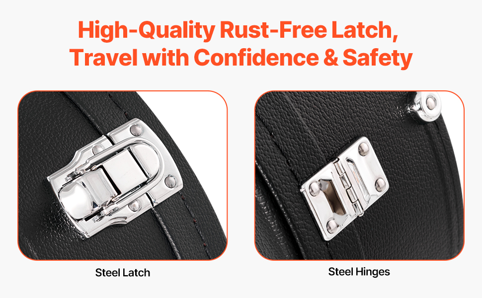 Guitar Hard Case VEVOR Electric 39in. Black Briefcase ABS Padding Soft Lining For 39 In. Electric Guitar JXJTYHJXABSD0TZAVV0 Guitar Case Hard Acoustic