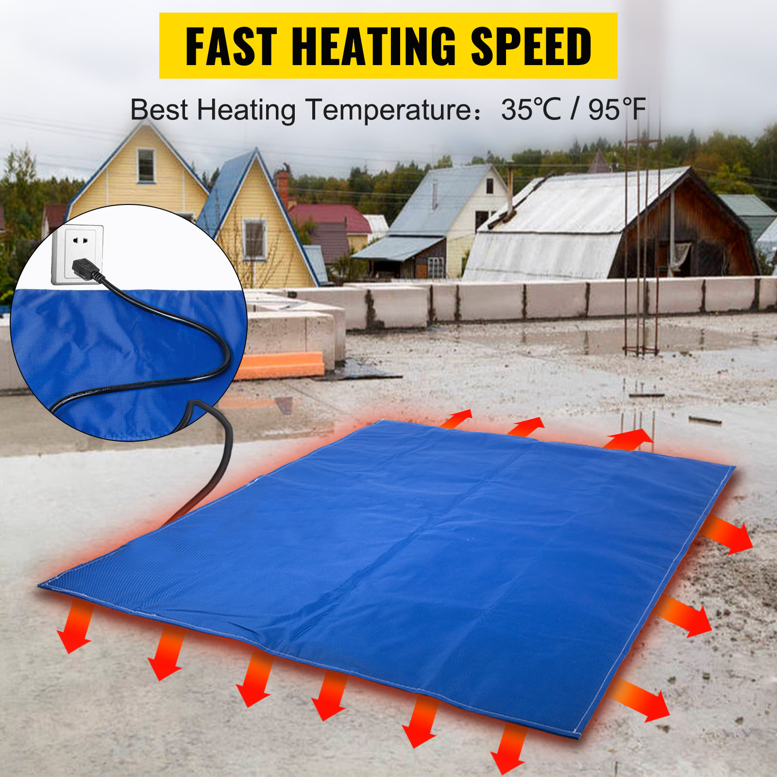VEVOR Concrete Blanket Electric Concrete Curing Blanket Rapid Thaw