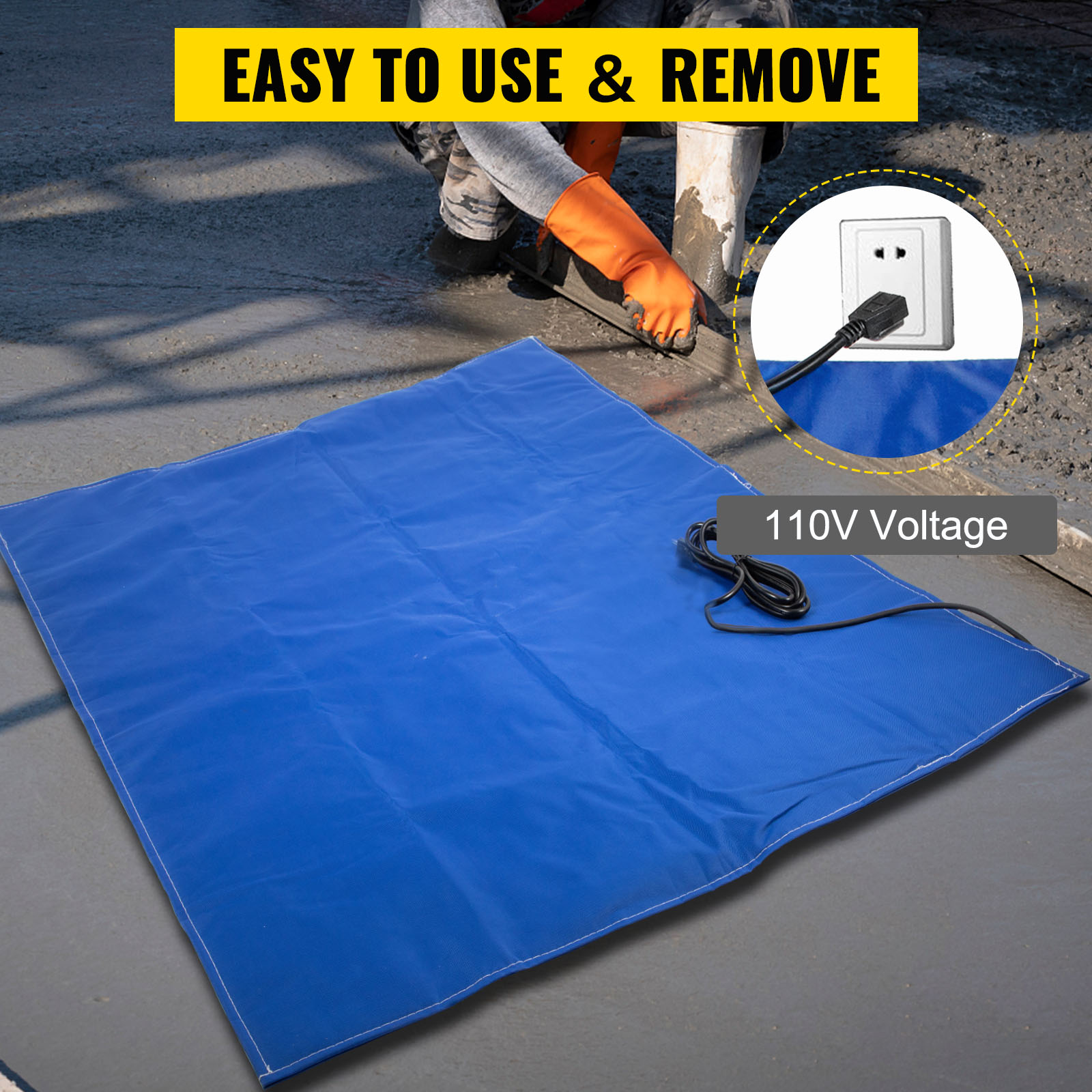 Concrete Curing - Powerblanket Electric Heated Concrete Curing Blanket, 5'  x 10