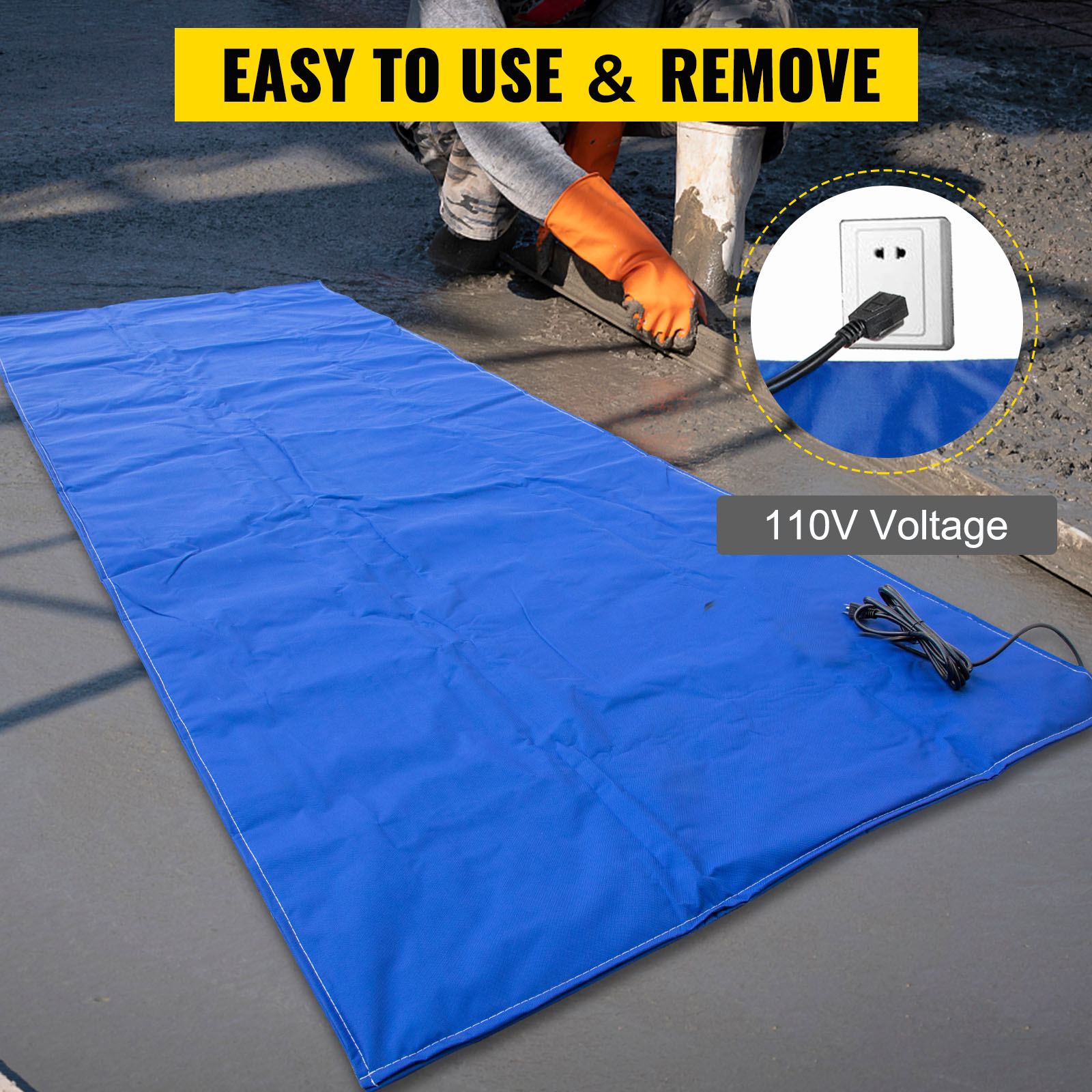 VEVOR Ground Thawing Blanket, Electric Concrete Curing Blanket with 5