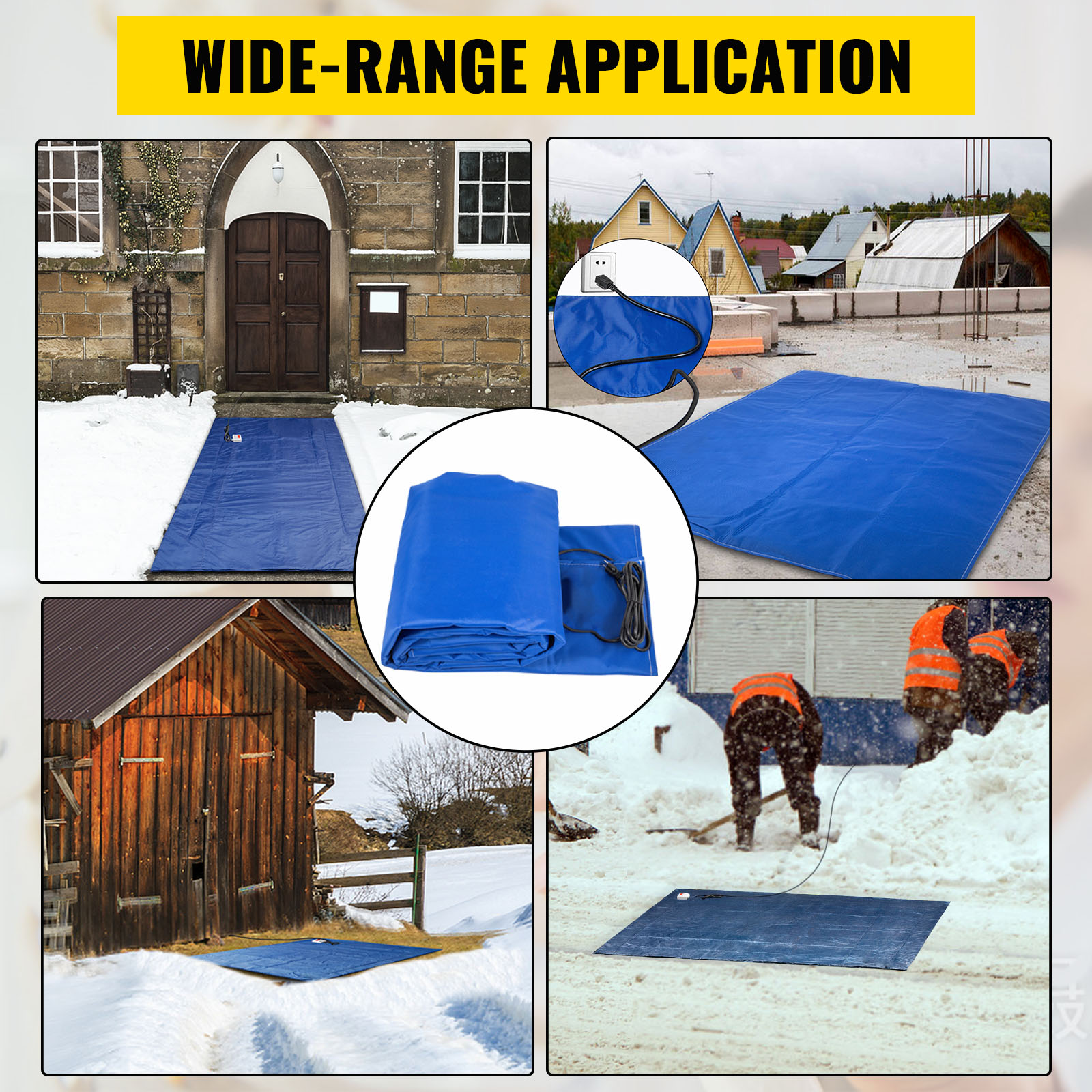 VEVOR Ground Thawing Blanket, Electric Concrete Curing Blanket with 5' x 10' Heated Dimensions